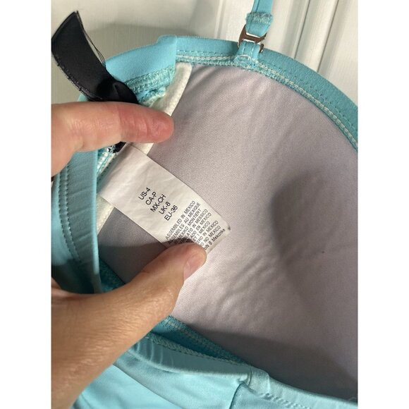 NEW La Blanca Swimsuit Bikini one piece Island Goddess 4 Blue Removable Strap - Picture 8 of 9